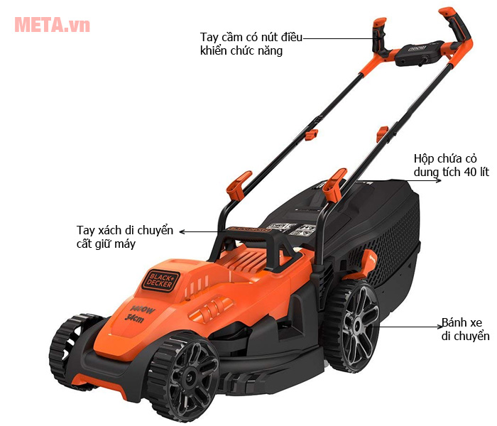 Cấu tạo của máy cắt cỏ Black&Decker BEMW461BH