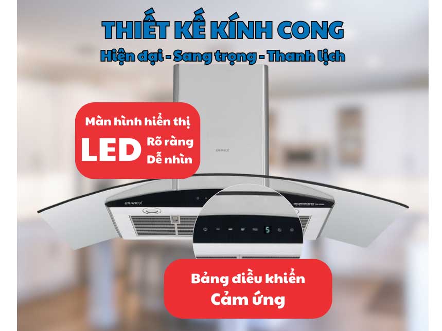 GrandX GX H70C62 dễ dàng chỉnh tốc độ và đèn