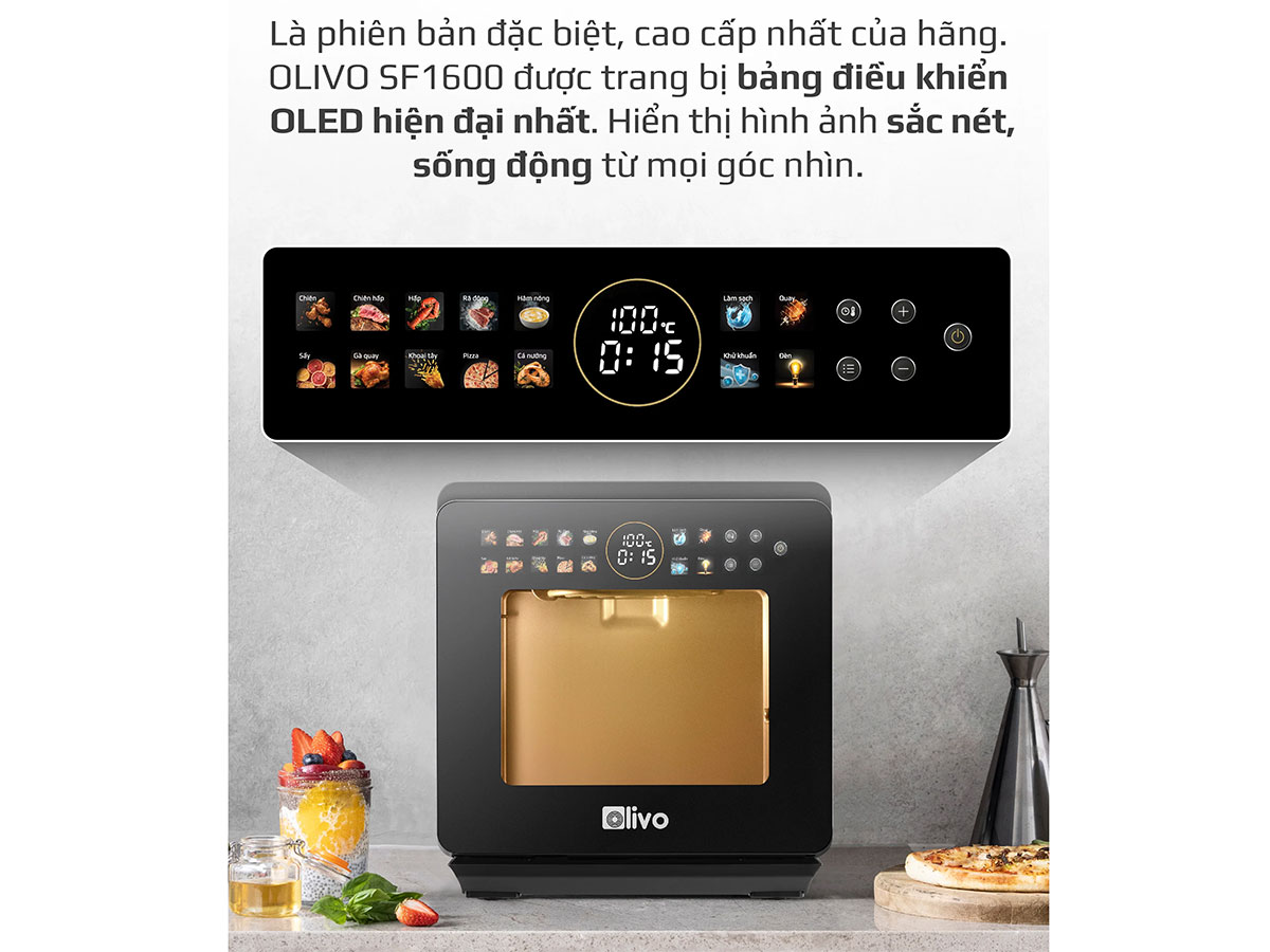 Nồi chiên có màn hình Oled