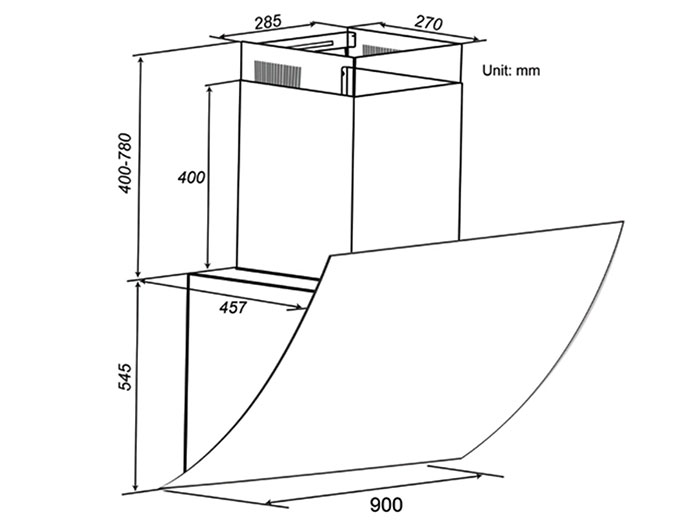 Kích thước của Spelier SP-708