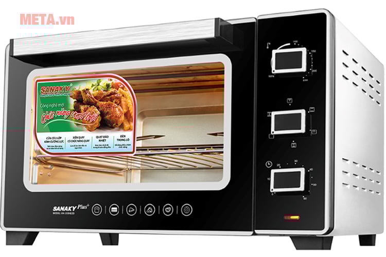 lò nướng Sanaky VH3599N2D 35 lít có kiểu dáng hiện đại