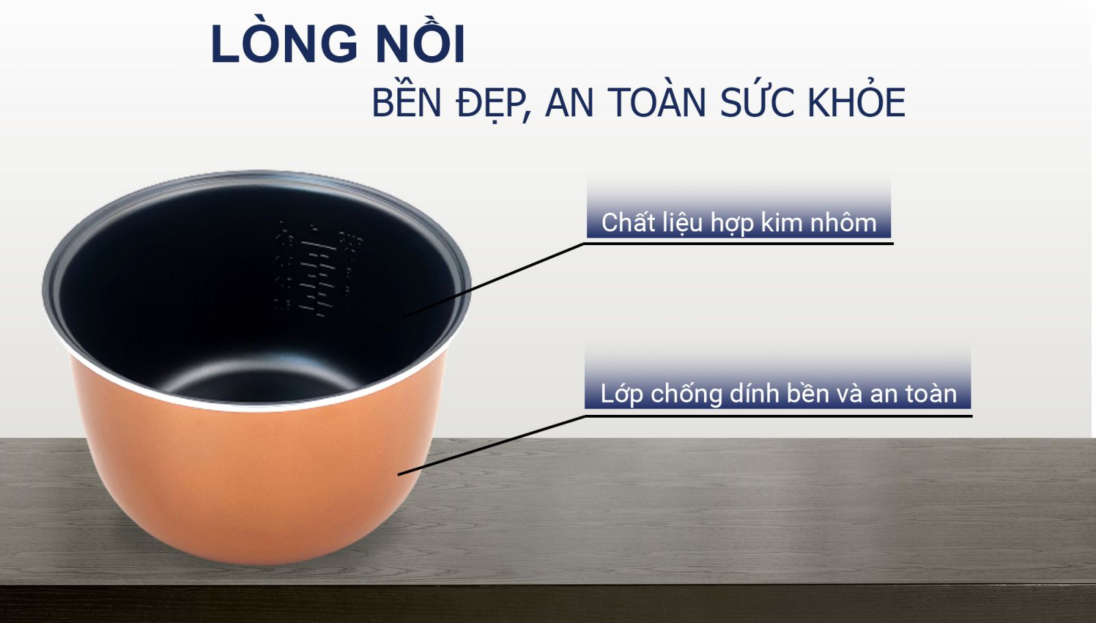 Lòng nồi chống dính tốt