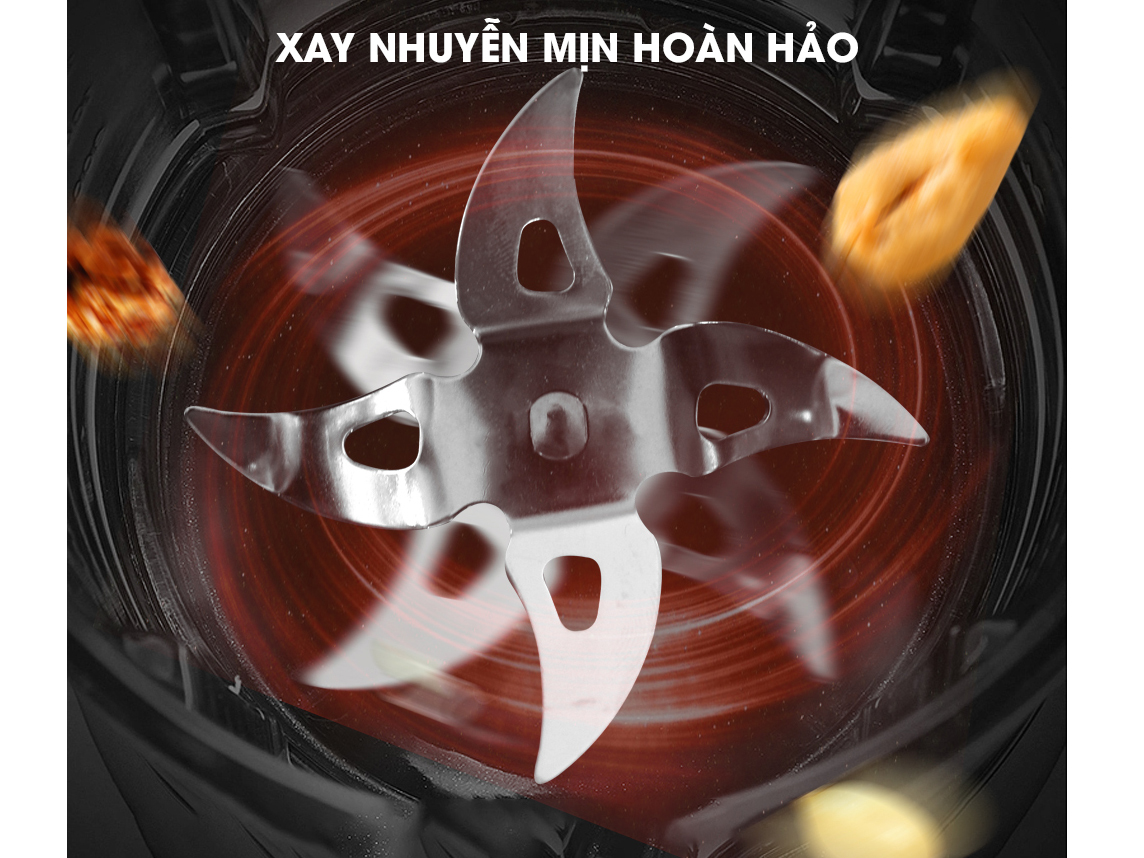 Máy làm sữa hạt Kalite KL990P có lưỡi dao 4 cánh bằng inox sắc bén