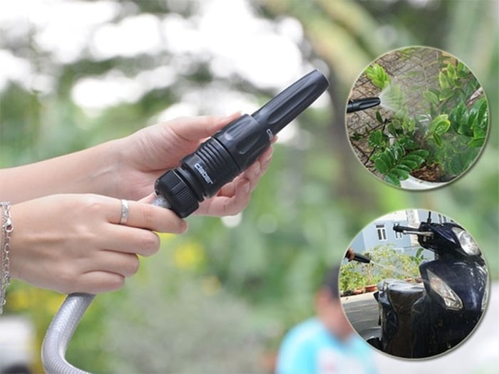 Đầu vòi phun đều chỉnh được tia nước phun ra