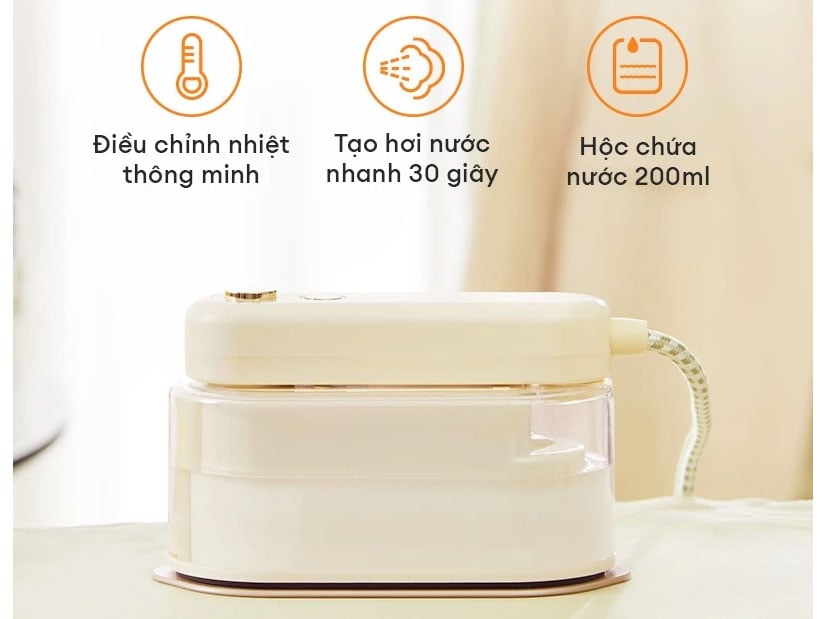 Bàn ủi hơi nước tạo hơi nước nhanh chỉ 30 giây