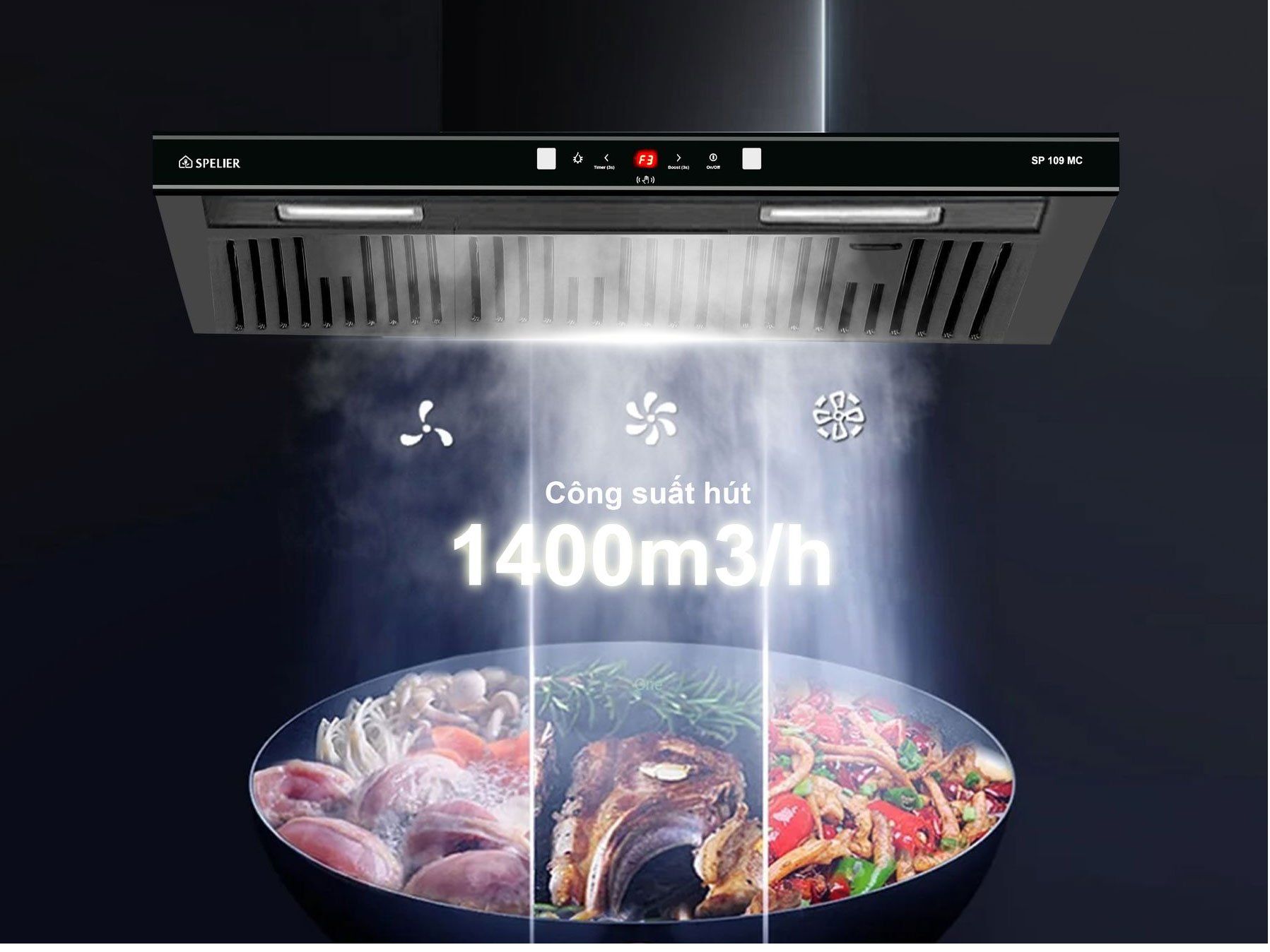 Máy hút mùi có công suất lớn