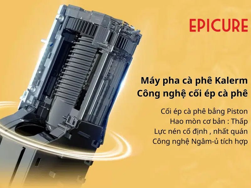 Kalerm E30 có chức năng xay hạt cà phê