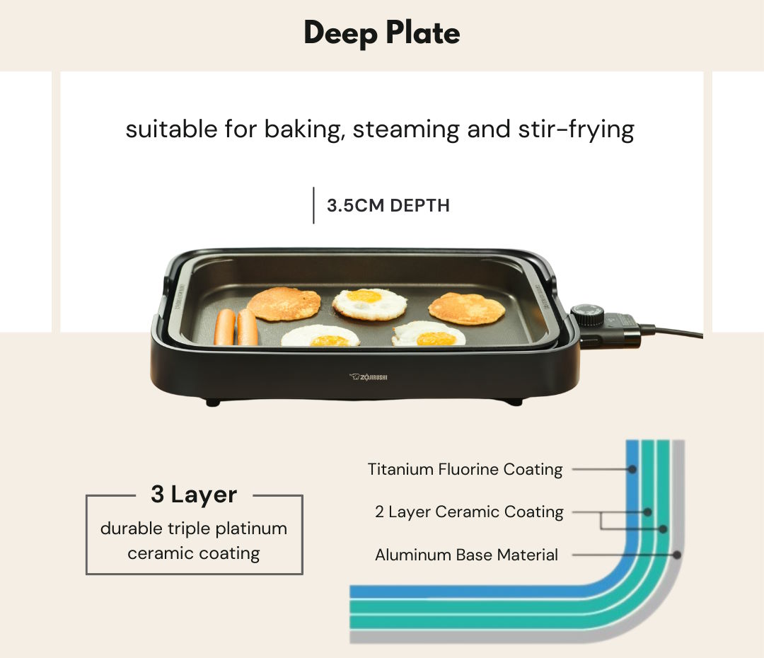 Thiết kế thông minh với hai khay nấu đa dụng