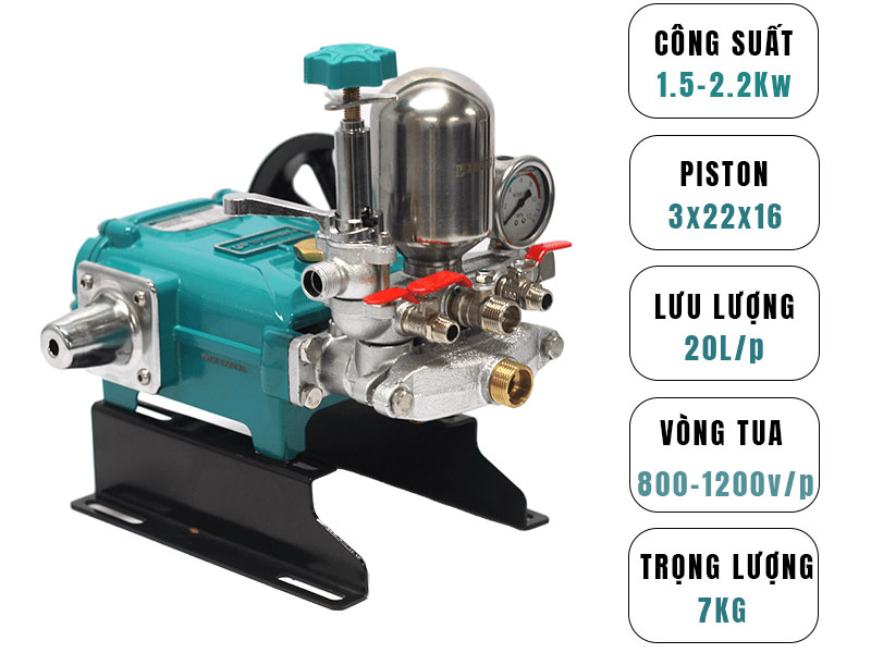 Đầu xịt áp lực dùng cho mô tơ tới 2.2kW
