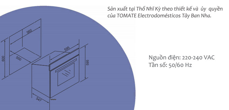 Kích thước của TOM 242