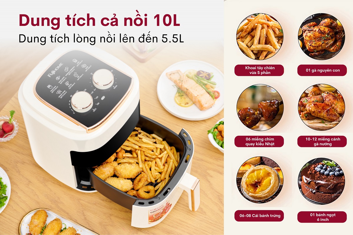 Nồi chiên không dầu Fujihome A5GW