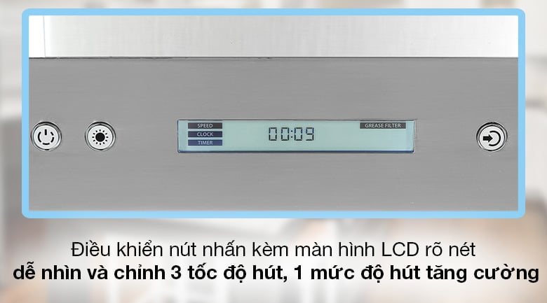 Máy hút mùi độc lập Hafele HH-WI70C có thể điều khiển dễ dàng đồng thời đi kèm nhiều tiện ích