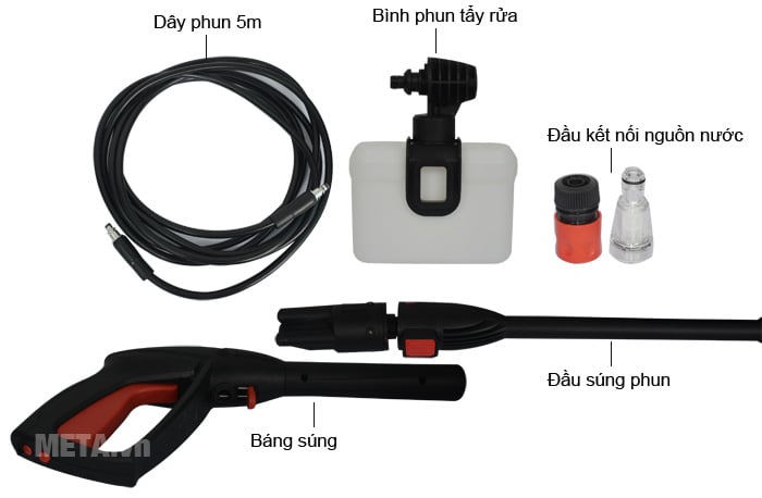 Phụ kiện đi kèm của máy phun xịt rửa áp lực cao Bosch Universal AQT 125