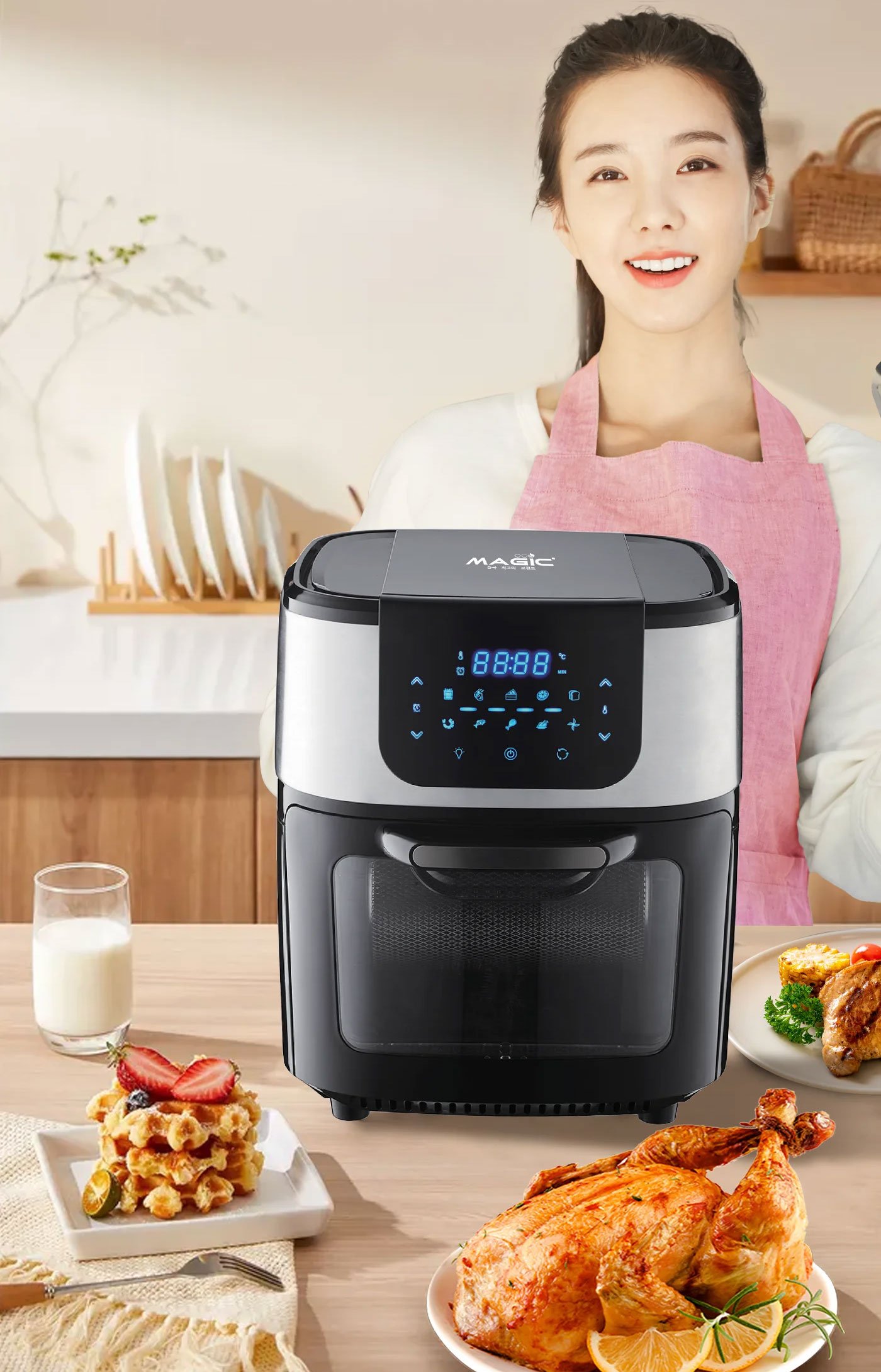 Nồi chiên nướng thông minh bằng công nghệ Rapid Air