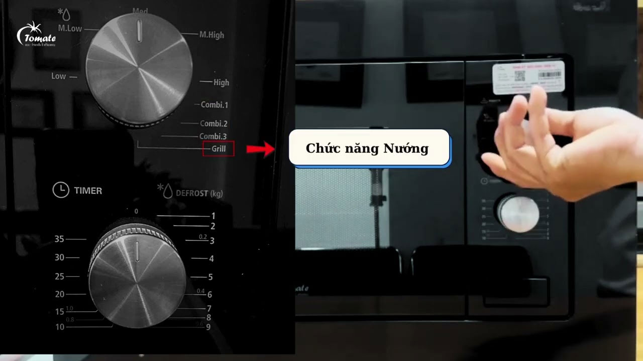 Lò vi sóng Tomate có chức năng nướng