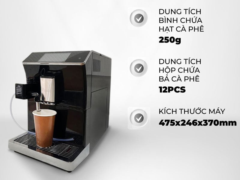 P-Emic PTB-203 có chức năng xay hạt cà phê