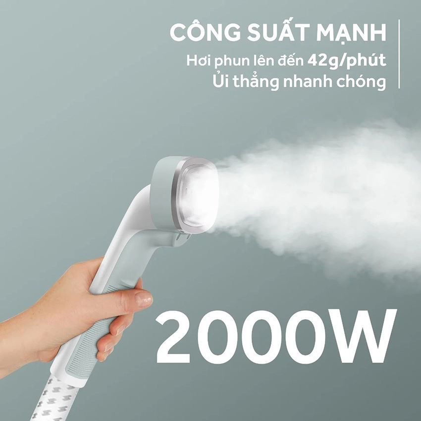 Công suất 2.000W – Là phẳng nhanh mọi loại vải