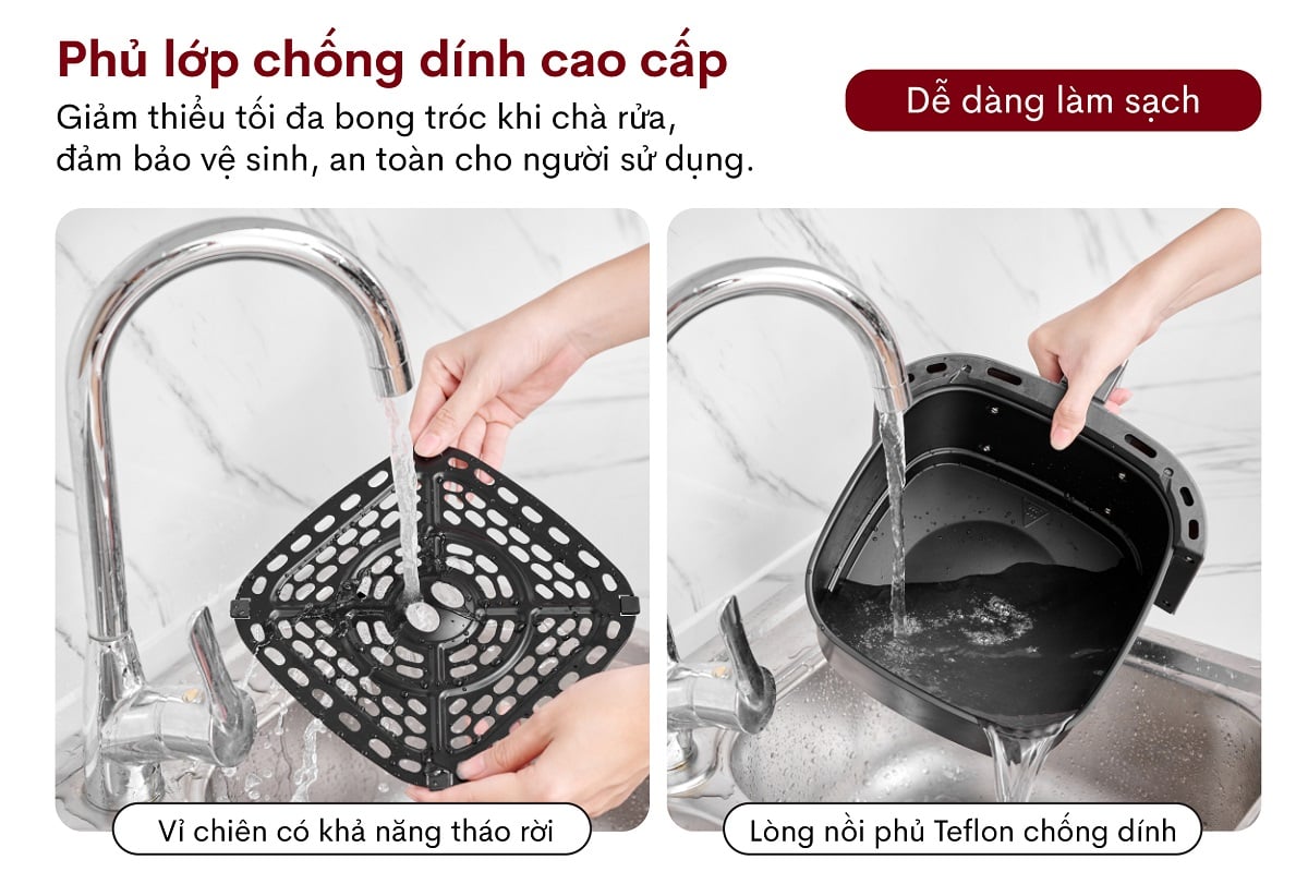A5GW phủ chống dính ở khay chiên, vỉ chiên
