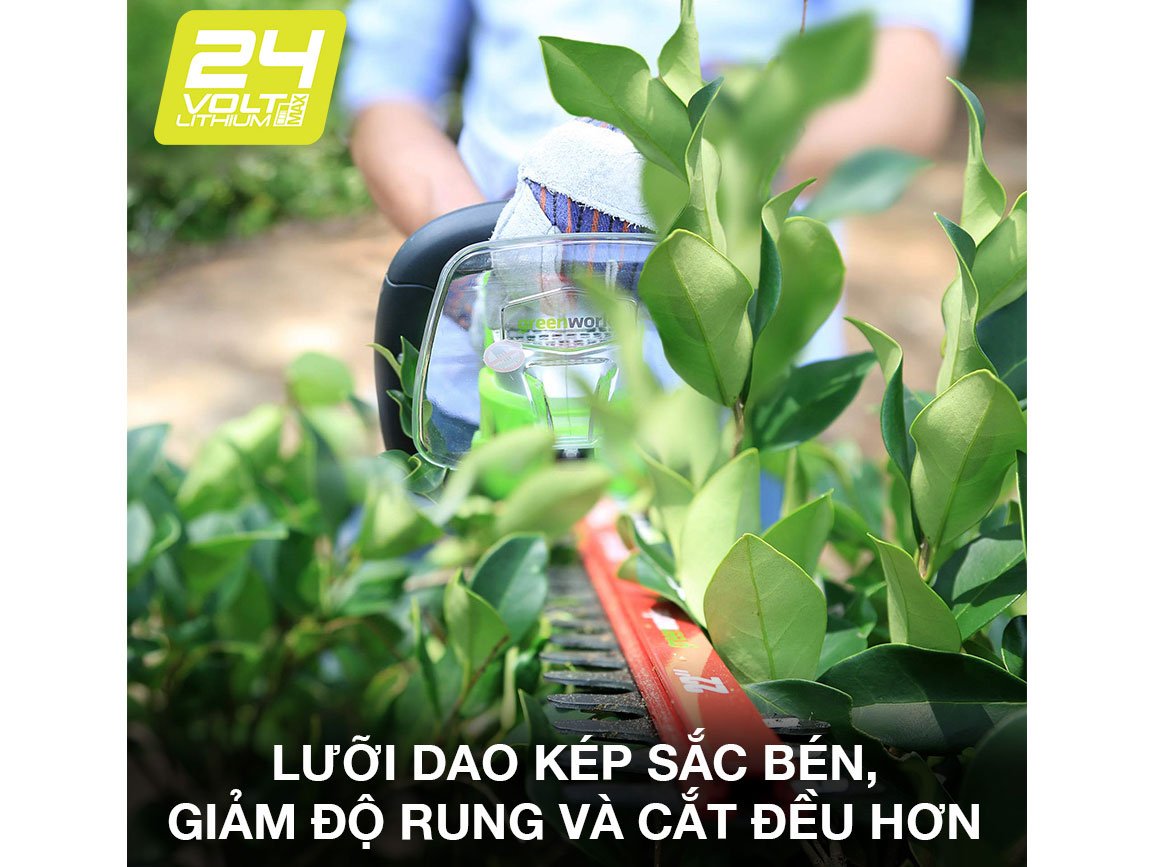 Máy cắt tỉa hàng rào dùng lưỡi dao kép