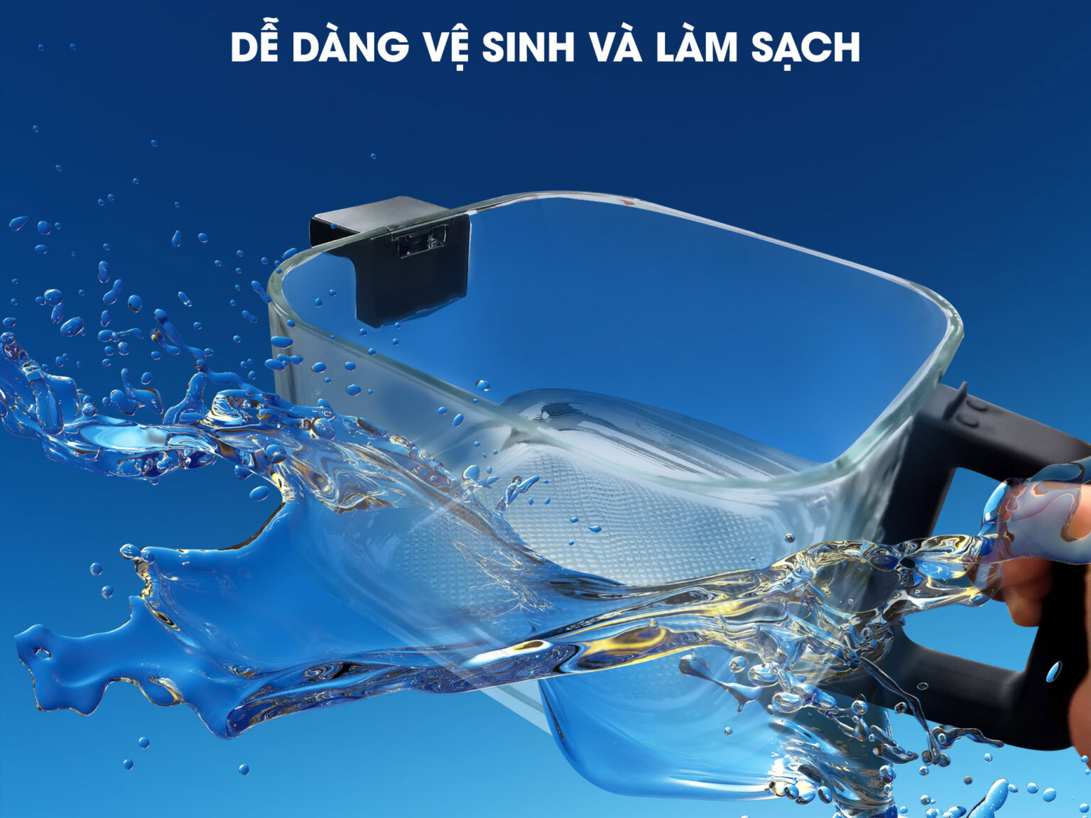 Giỏ chiên của nồi chiên không dầu Kalite KL6000 có thể vệ sinh dễ dàng