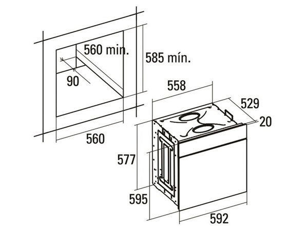 Kích thước của lò nướng