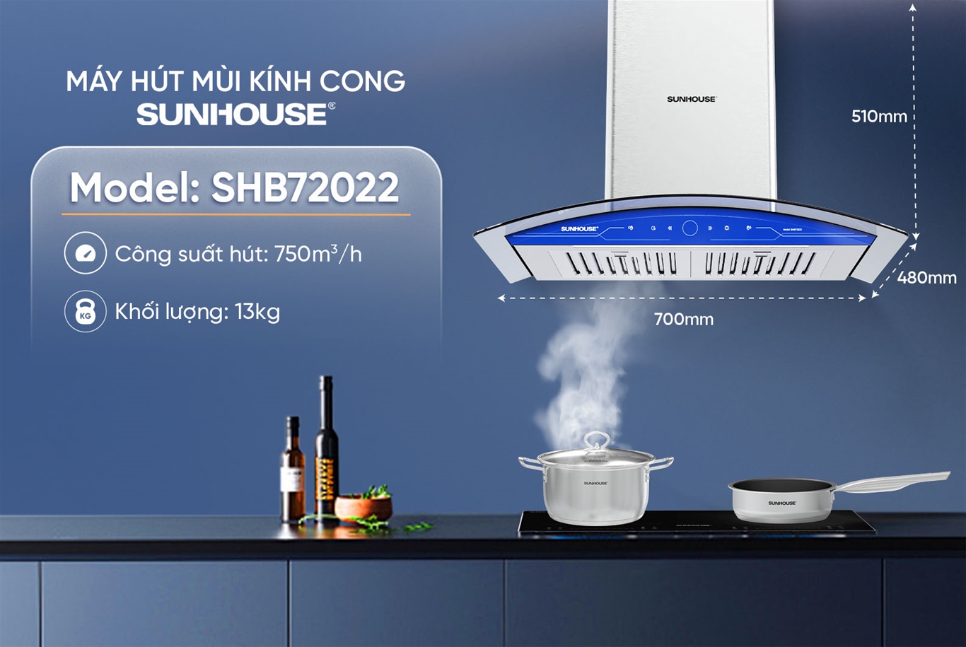 Sunhouse SHB72022 có 3 tốc độ hút