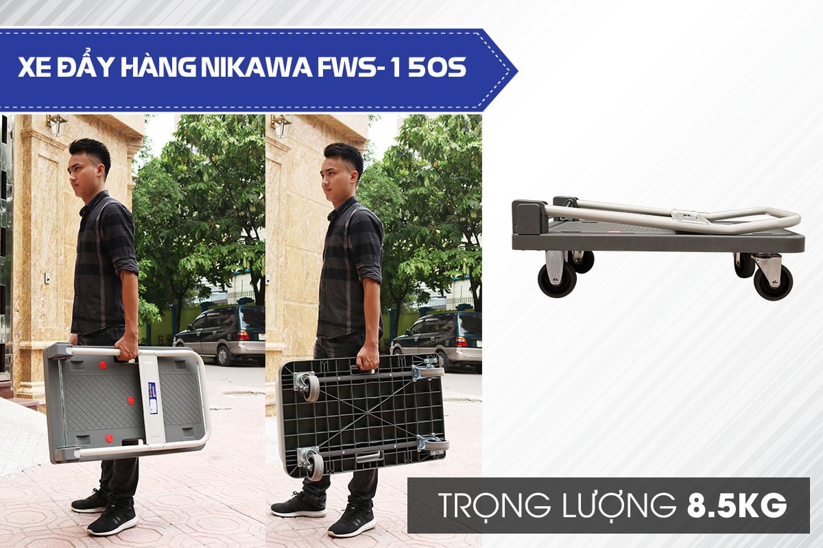 Xe đẩy hàng Nikawa dễ dàng di chuyển nhờ thiết kế trọng lượng nhẹ