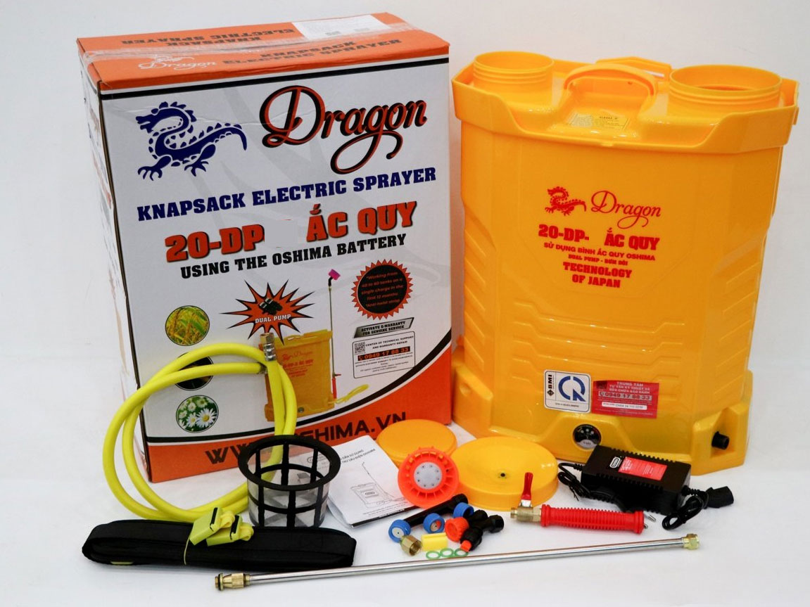 Bình phun thuốc trừ sâu, côn trùng điện Dragon 20DP