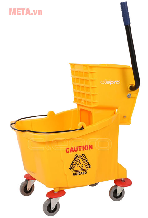 Hình ảnh xe đẩy vắt cây lau nhà 1 ngăn Clepro CB40