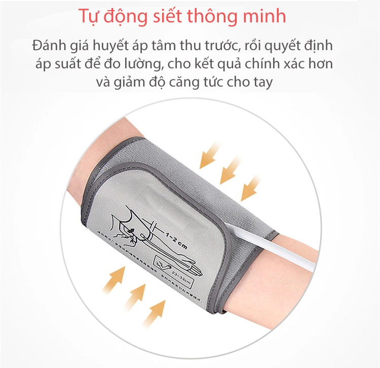 Máy đo huyết áp có chu vi vòng bít từ 23 - 33 cm