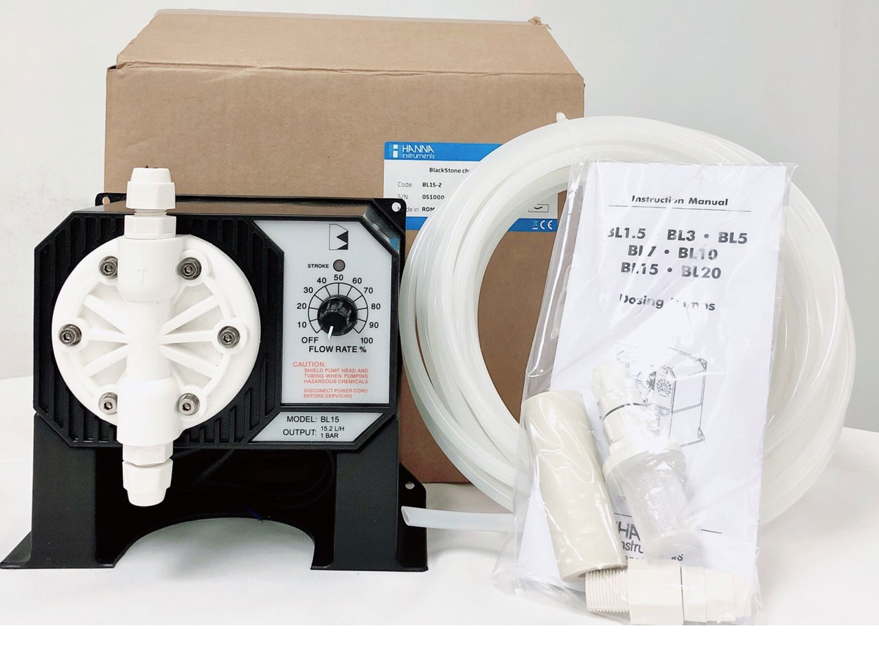 Bơm định lượng hóa chất lỏng Black Stone Hanna BL15-2