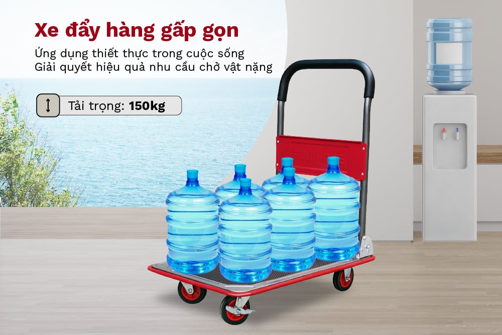 Xe đẩy hàng đa năng chịu được sức nặng tới 150kg