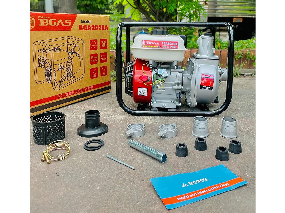Máy bơm nước Bgas dùng động cơ xăng 7HP