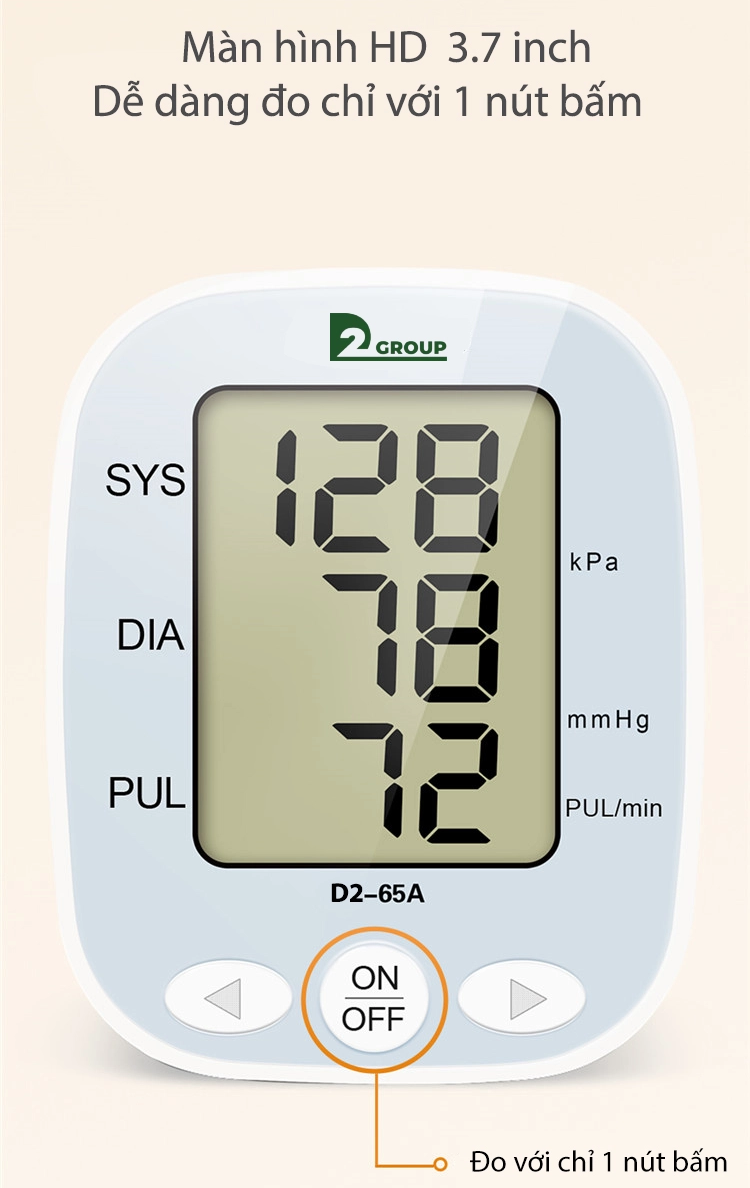 Máy đo huyết áp bắp tay D2Group có đo nhịp tim