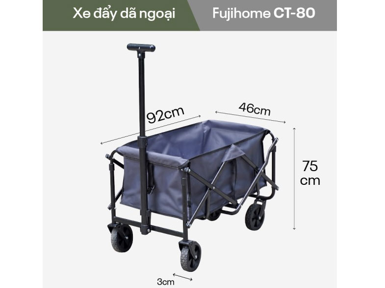 Kích thước xe kéo dã ngoại CT-80