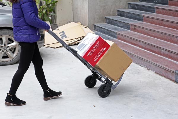 Xe đẩy hàng giúp chị em vận chuyển hàng hóa đơn giản