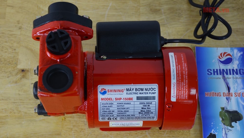 Máy bơm chân không Shining SHP-150BE chống gỉ sét, sơn tĩnh điện cực bền màu