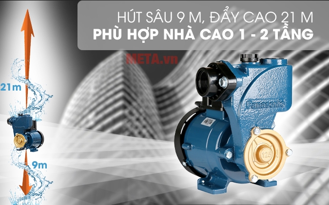 Panasonic GP-129JXK phù hợp sử dụng cho nhà cao tầng