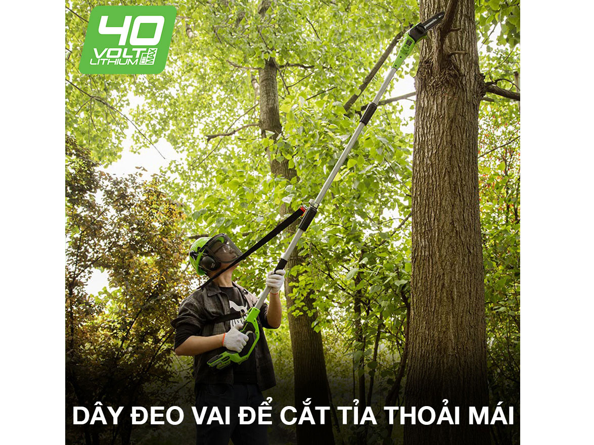 Greenworks G40PSH61 (1300607) vừa nhẹ, vừa có dây đeo vai