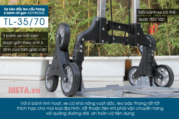 Xe kéo đẩy leo cầu thang Advindeq TL-35/70 có tải trọng 70kg