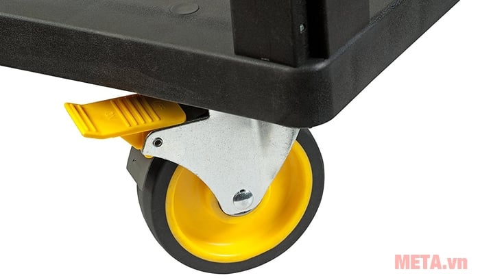 Bánh xe có khóa chốt an toàn và có thể xoay tròn 360 độ