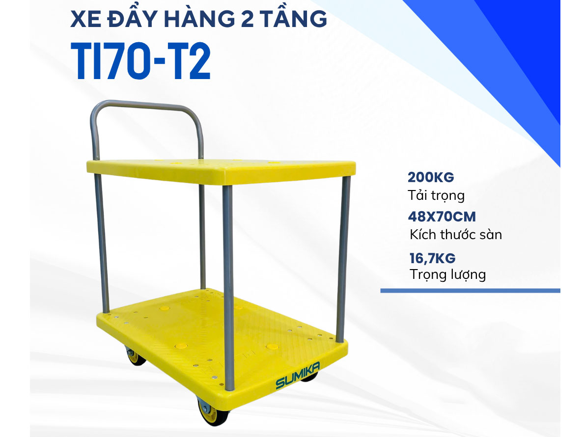 Xe đẩy hàng có 2 tầng