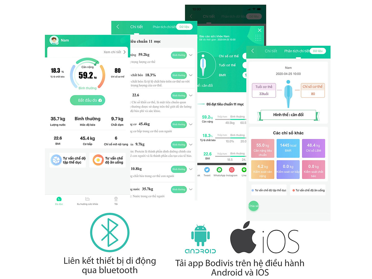 Xem kết quả trên app cài trên điện thoại