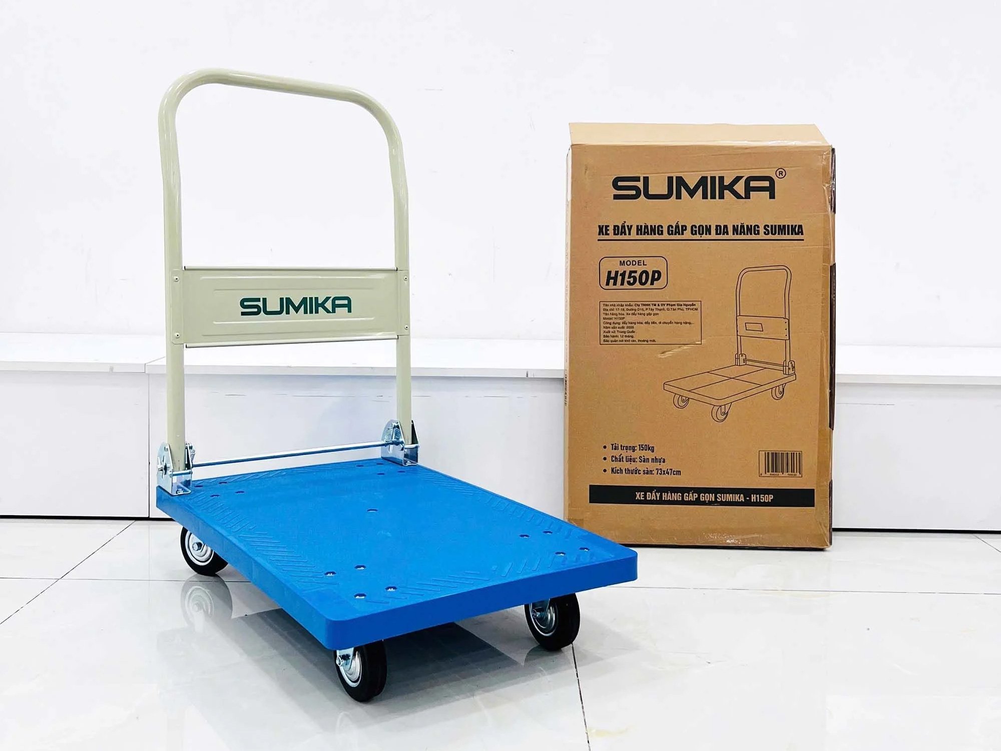 Xe đẩy hàng 4 bánh Sumika H150P