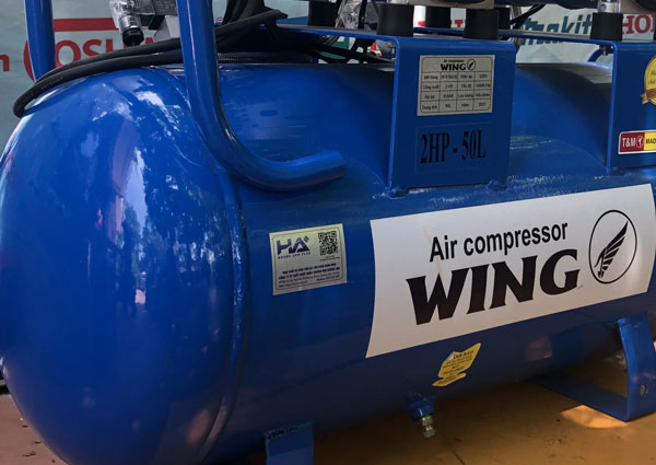 Máy nén khí không dầu giảm âm WING TW-OF750x2 tạo ra dòng khí nén sạch, an toàn