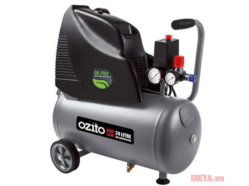 Máy nén khí không dầu Ozito ACP-24151 có kiểu dáng hiện đại