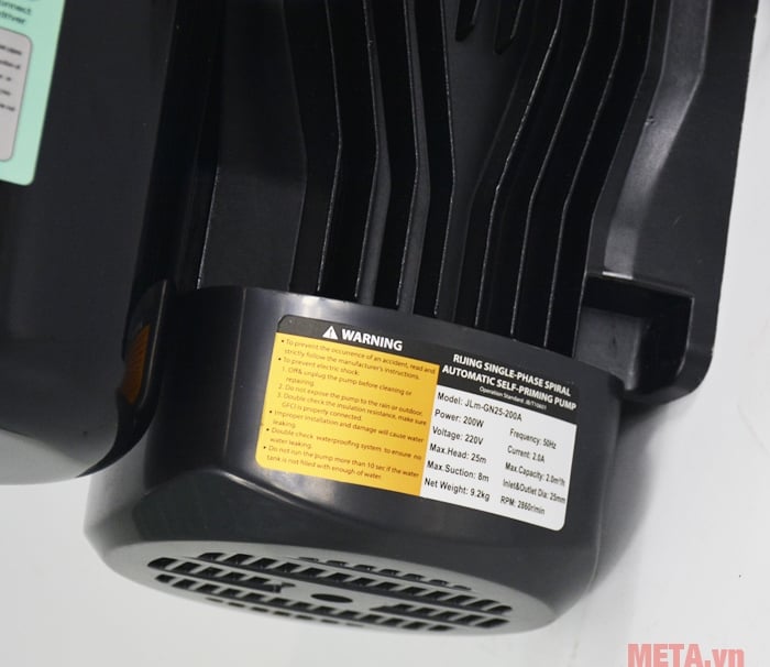 Máy bơm nước tăng áp tự động JLM 60-200A (JLM-GN25-200A) vận hành với độ ồn thấp