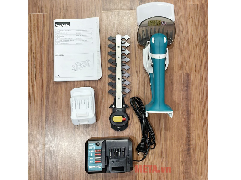 Trọn bộ máy tỉa hàng rào dùng pin 18V Makita UM110DWYX