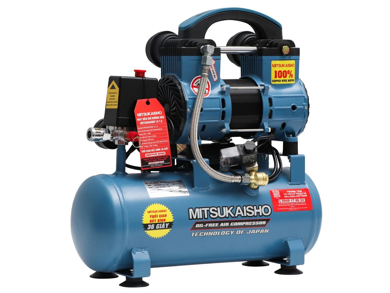 Máy nén khí không dầu Mitsukaisho 12-1.5
