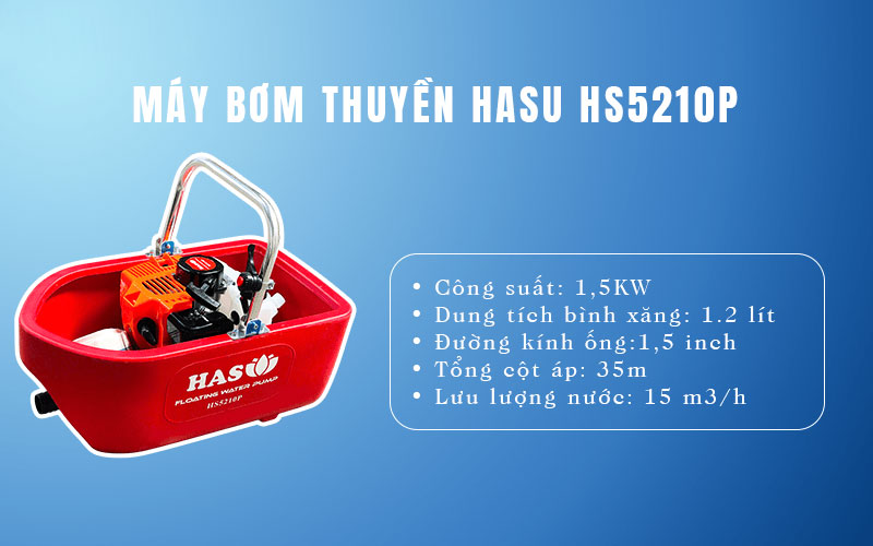 Máy bơm thuyền Hasu HS5210P